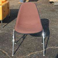 Herman Miller Eames Red Fabric Side Shell Chair  