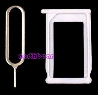 LOT 10 White Sim Card Tray Slot Holder+Eject Pin for IPhone 3G 3GS 