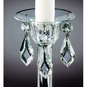  Bobeche Silver Rim with 4 Diamond Prisms (each) 