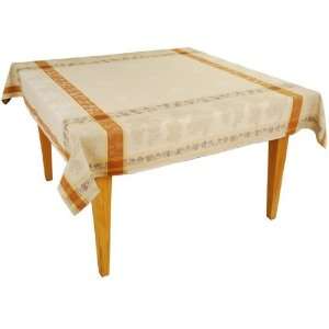   Jacquard Woven Cotton Tablecloth 63 x 63 Square