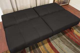 EUDOR black MODERN futon sleeper SOFA BED contemporary  