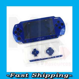 Full Housing Faceplate Shell Case For Sony PSP FAT 1000 BLUE