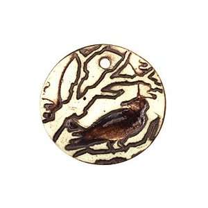    Earthenwood Studio Ceramic Raven 35mm Charms Arts, Crafts & Sewing