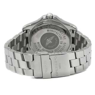   Men Diamond SuperOcean Automatic Black SS Stainless Steel Watch A17345