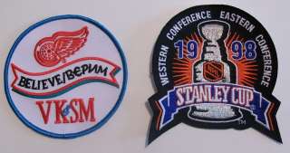 1998 STANLEY CUP PATCH & VKSM PATCH DETROIT RED WINGS  