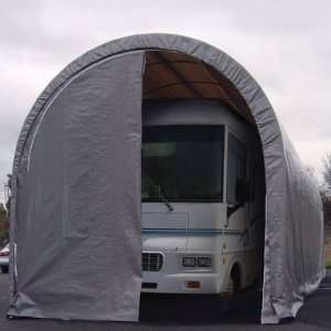  Recreational Vehicle Shelter (RV) with Zipper Door, Solid 
