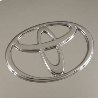 Toyota Chrome Logo On Stainless Steel License Plate  