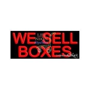 Boxes Neon Sign 13 inch tall x 32 inch wide x 3.5 inch Deep inch deep 