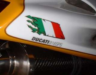 Italian Flag exploding decals Ducati Aprilia guzzi MV L  