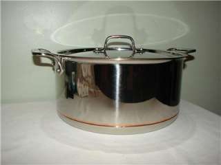 NEW ALL CLAD COPPER CORE 8 Qt STOCK POT WITH LID USA  