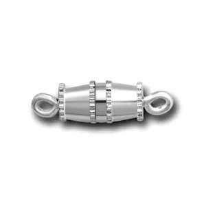  Silver Plated 8mm Small Barrel Clasps (6)