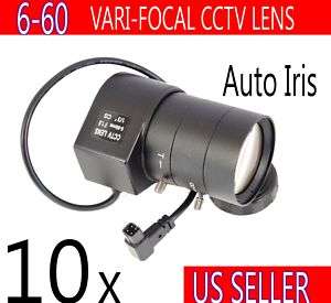 10x VariFocal CCTV Camera Lens 6 60mm F1.6 DC Auto Iris  