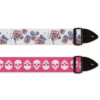 Guitar Straps   Pink Skulls / Flowers (2 PACK) by i CON by ASD 