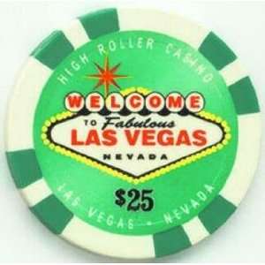  Las Vegas High Roller Casino VIP $25 Poker Chips, Set of 