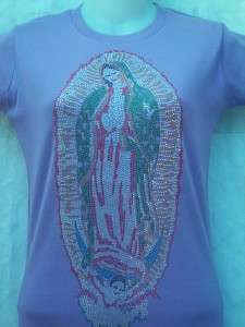Virgen de Guadalupe T shirt Rhinestone  