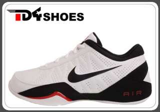 Nike Air Ring Leader Low White Black Red 2012 Mens Basketball Shoes 