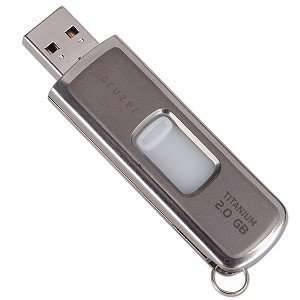  SanDisk Cruzer Titanium 2GB USB 2.0 Flash Drive (Silver 