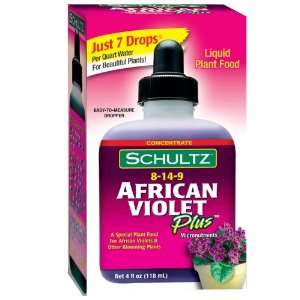  Schultz African Violet Plus Plant Food 8 14 9, 4 fl oz 