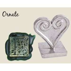  Initial Wax Seal Stamp 3/4  Square Pewter Ornate Letter E 