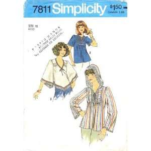  Simplicity 7811 Vintage Sewing Pattern Misses Pullover 