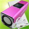 Music Angel TF U disk FM LED Speaker For iPod Pink 9116  