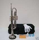 crystalcel lo new b flat nickel plated trumpet ca se