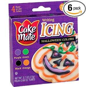 Cake Mate Writing Icing, Halloween, 2.7 Ounce Pouch (Pack of 6 