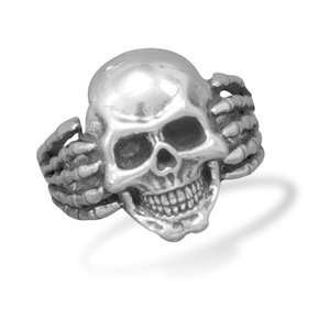  Oxidized Skull Ring   New Jewelry