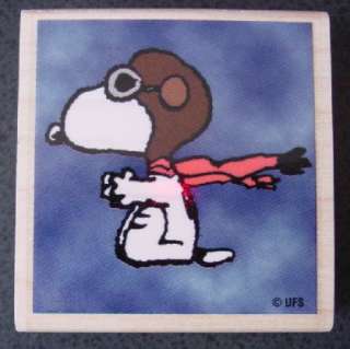 Peanuts Snoopy rubber stamps Flying Ace typing dancing+  