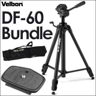 Velbon DF 60 (DF60) Dual Function Light Weight 3 Section Tripod With 3 