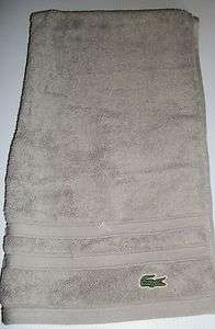 LACOSTE BRAND NEW HAND TOWEL 16 X 30 OLIVE/GRAY NWOT  