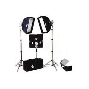   Quartz Units, Softboxes, Stands, Case & Barndoor Set