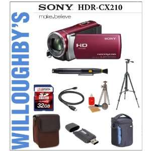  Sony HDR CX210 High Definition Handycam Camcorder (Red 