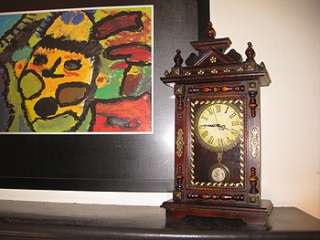 Antique Replica Mantel/Wall Wood Clock Gothic NICE  