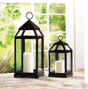   Modern Black Garden Candle Lantern holder wedding party centerpiece