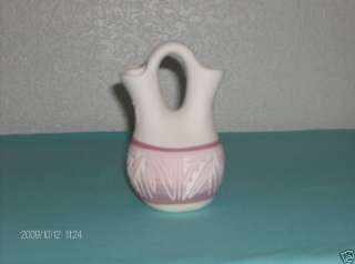 Clay Pottery Wedding Vase J. Billy Navajo USA Original  