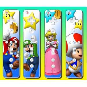  Nintendo Wii Controller 4 pack Skins Set.   Super Mario 