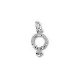  Female Symbol Charm   Sterling Silver Jewelry