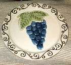 mww market the winery 8 purple grape salad plate set