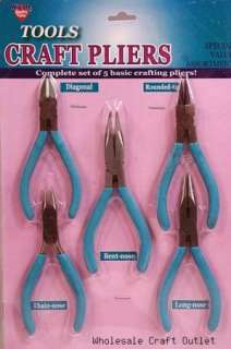 PC CRAFT PLIERS TOOL SET for JEWELRY, BEADING, WIRE  