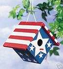 JULY 4TH HANDPAINTED WOODEN BIRDHOUSE ADORABLE MUST SEE
