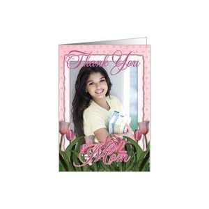  Thank You Mom Pink Tulips Photo Card Card Health 