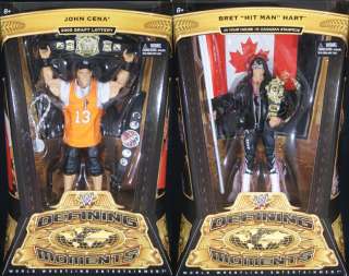 WWE DEFINING MOMENTS 5 COMPLETE SET OF 2 TOY FIGURES  
