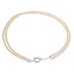  Tiffany Inspired Double Row Pearl Necklace with Cushion 