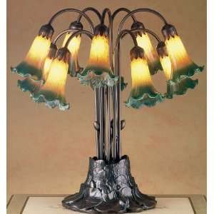  10 Light Tiffany Pondlily Table Lamp