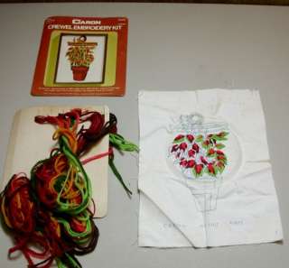 Vintage Caron Crewel Embroidery Kit ~ Coleus ~ 5 x 7  