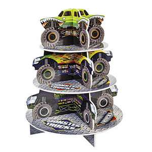 MONSTER TRUCK DISPLAY CUPCAKE HOLDER Unique Party Decor for your 