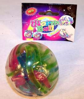 12 GORRY WORM BALLS novelty ball toys kids weird worms  