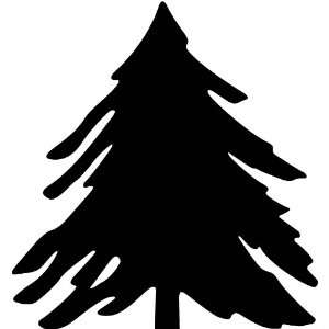  Tree Wall Decals   Christmas Tree 1 Plant life Silhouette 