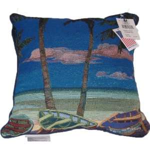  Caribbean Trio Tropical Tapestry Toss Pillow   Home Decor 